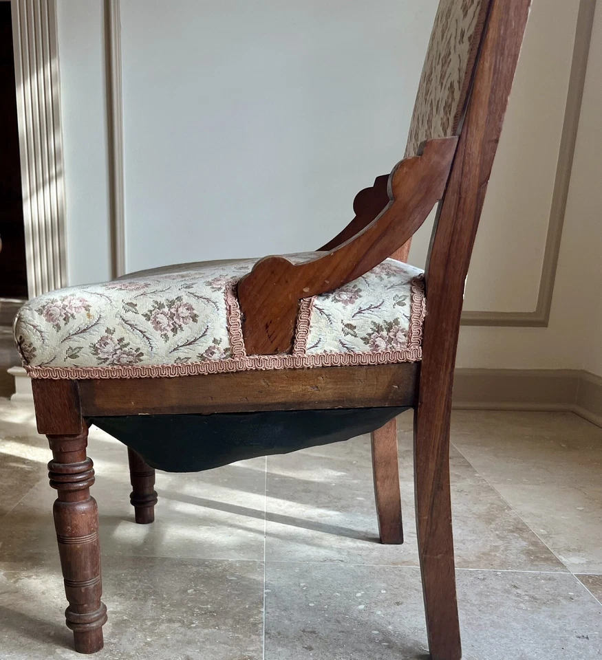 ANTIGUA SILLA Victoriana EASTLAKE Salón con Ruedas ¡Buena a Excelente! Foto 4 de 4