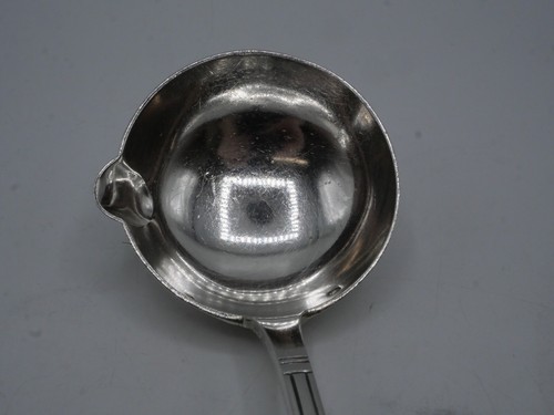 LOUCHE DE SERVICE A SAUCE EN ARGENT MASSIF POINCON MINERVE ART DECO - Imagen 2 de 8