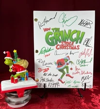 How The Grinch Stole Christmas Script Signed- Autograph Reprints- Jim Carrey