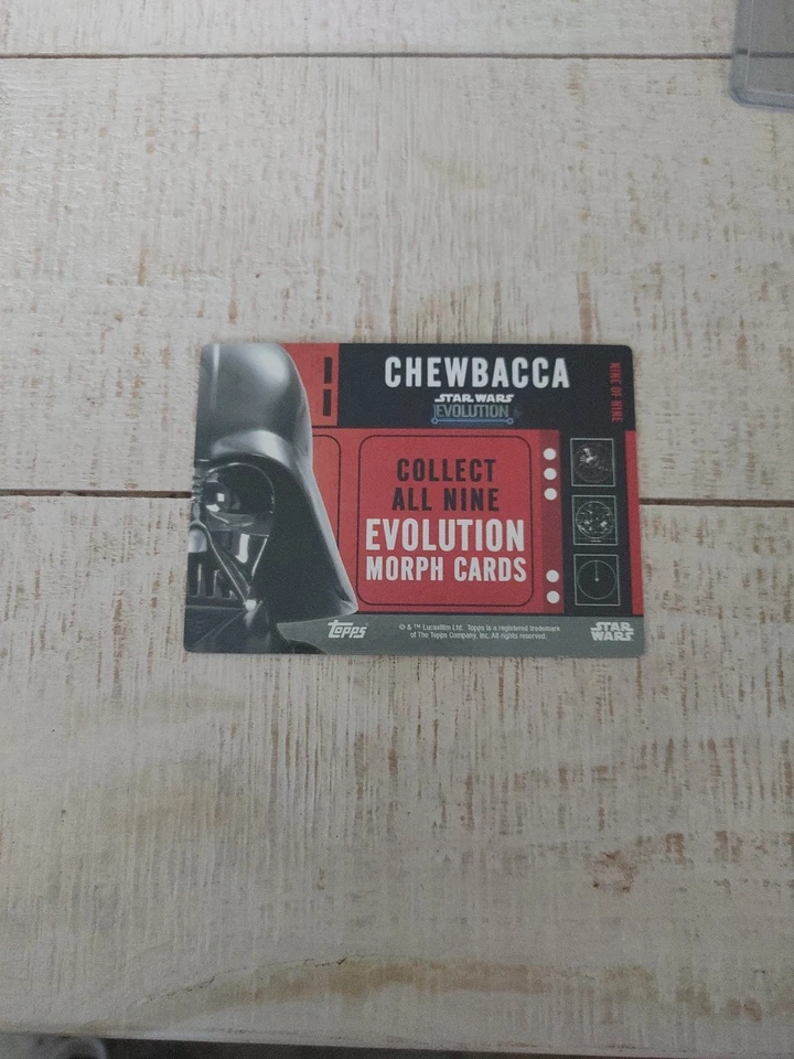 2016 Topps Star Wars Evolution Lenticular Morph 3-D Card Chewbacca #9 - Image 3 of 3