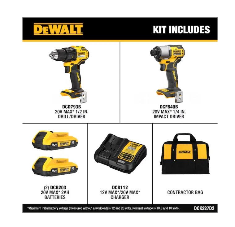 SALE - DEWALT 20V MAX 2-Tool Brushless Power Tool Combo Kit with Soft Case - Image 3 of 4