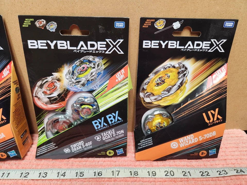 Hasbro Beyblade X Lote De 4 Conjuntos Beyblade CX, UX, BX Lote De 4 Beyblade X NOVO - Imagem 2 de 4