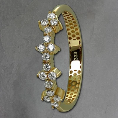 GoldDream Gold Ring Blümchen Gr.58 Zirkonia weiß 333er Gelbgold GDR547Y58 - Bild 1 von 4