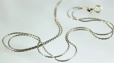 Sterling Silver Round Box Chain 24" Length Spring Ring Clasp New w/o Tag