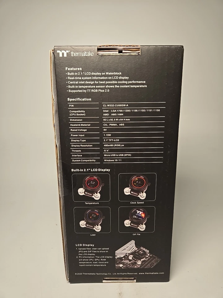 Thermaltake Pacific MX2 Ultra CPU Waterblock 2.1 inch LCS Disaplay - Image 2 of 4