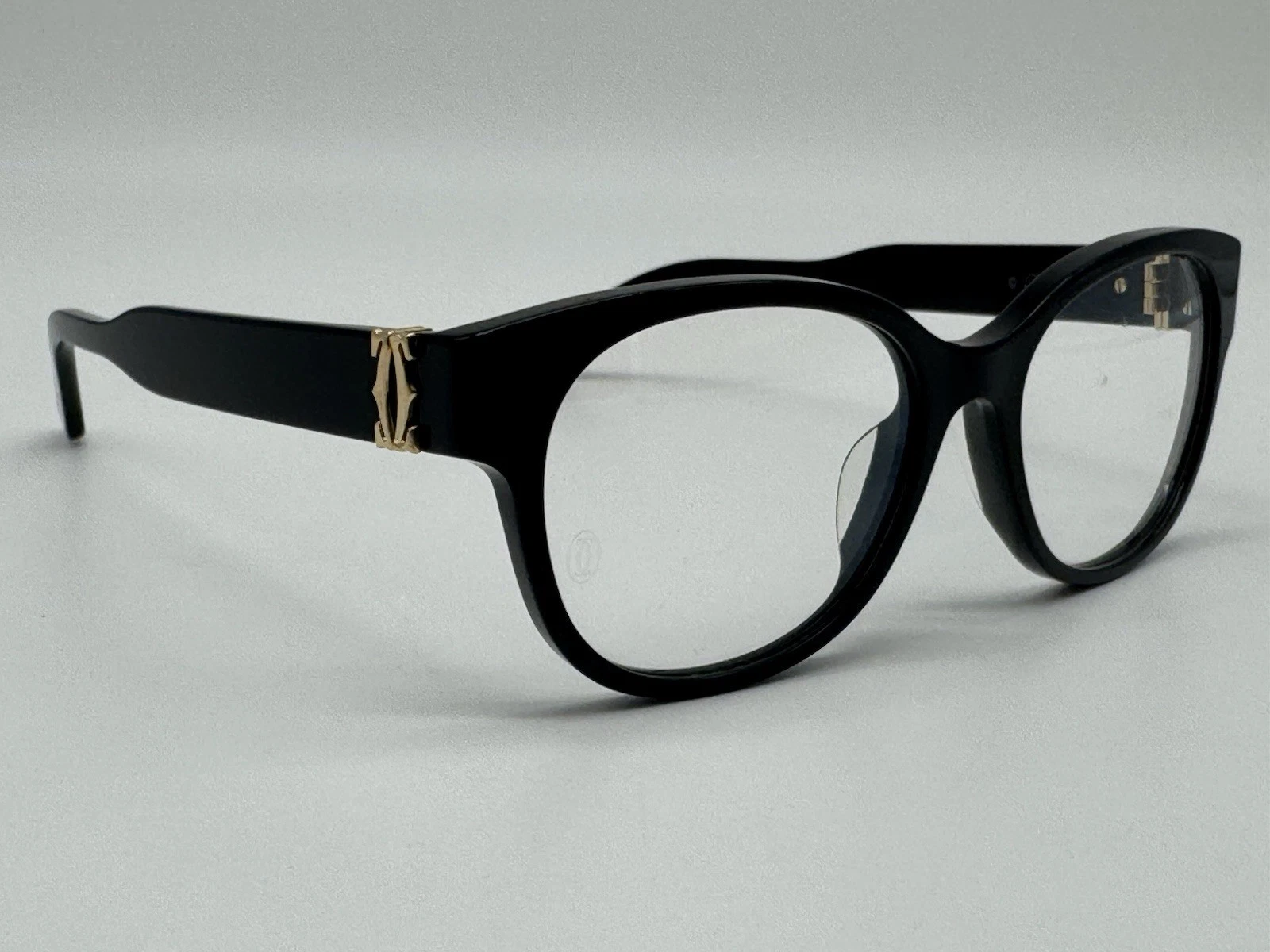 Cartier — C DE CARTIER BLACK COMPOSITE CAT-EYE EYEGLASSES CT0452OA MINT 100% GENUINE ~$820