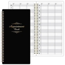 Salon Appointment Book, 15 Min Increments, 3 Columns, 200 Pages, 6.1x11.54, Unda