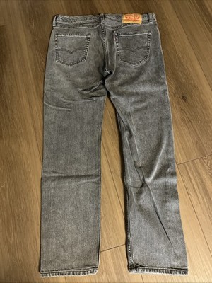 Levi's 505 Herren Jeans W33 L32 Grau Regular Fit Straight Leg