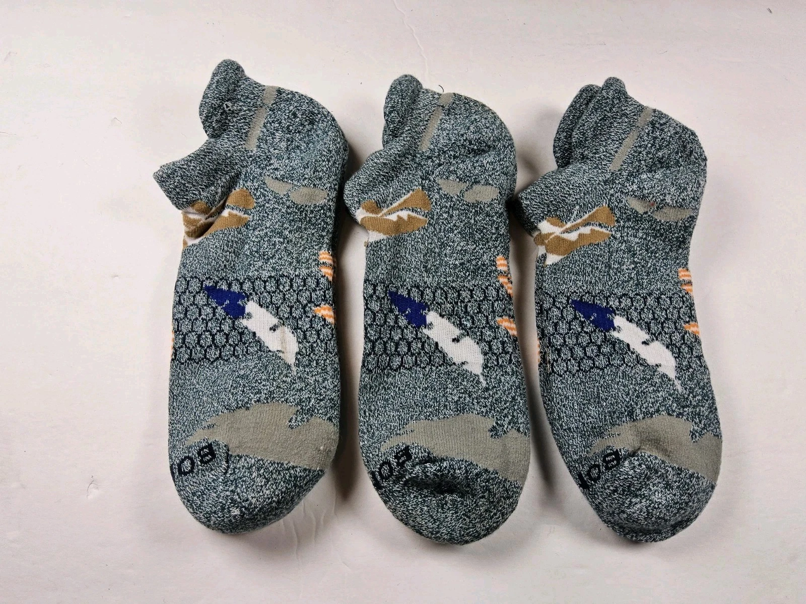 Bombas Original Tropical Ankle Socks Lot Of 3 Pairs Size L Flawed