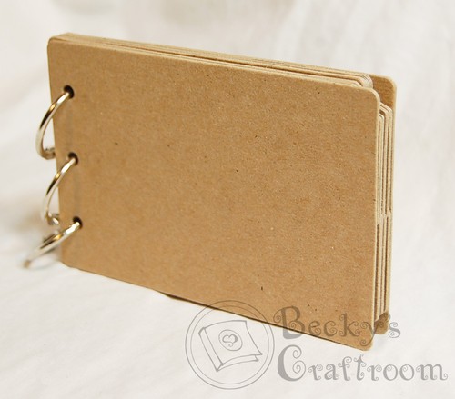 3.25" x 5" Mini Chipboard Album #5 10 Tabbed pages (2 cover + 8 tabbed) 3 rings - Picture 3 of 3