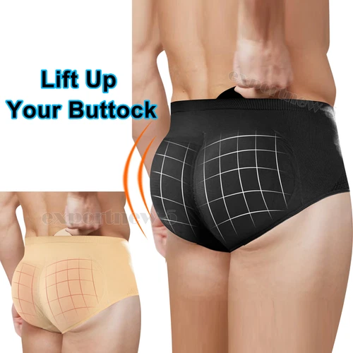 Mens Padded Underwear Briefs Butt Lifter Hips Enhancer Shaper Pants Body Shaper - Picture 7 of 30