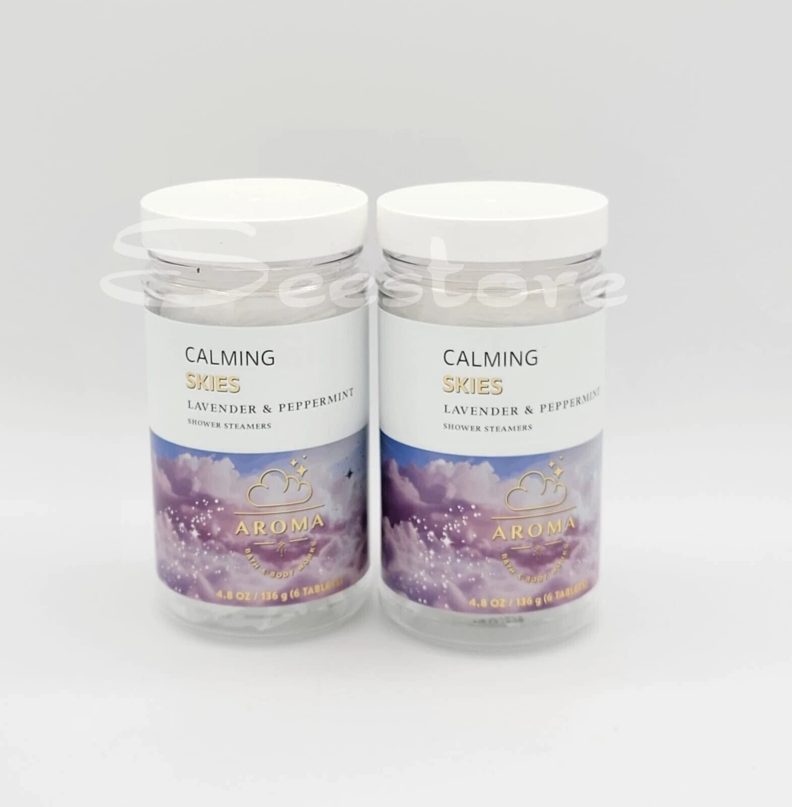 2 Bath & Body Works Calming Skies Lavender Peppermint Shower Steamers 4.8oz 6 CT
Opens in a new wind