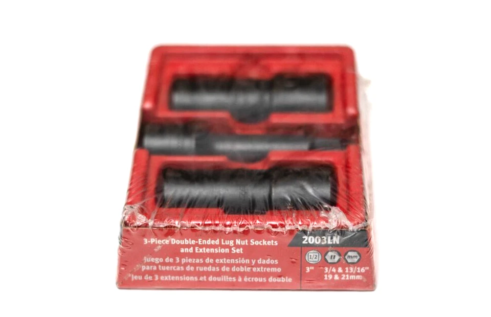 Snap On Tools NEW 2003LN 3pc 1/2" Drive Impact Double Ended Lug Nut Socket Set - Image 3 of 4