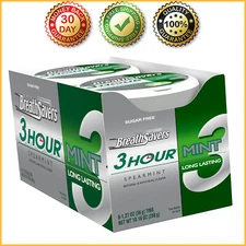 BREATH SAVERS 3-HOUR SPEARMINT Sugar Free Mints Made with Neutrazin 1.27 Oz 8-CT