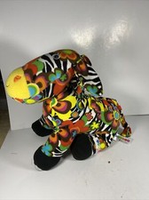 Melissa  Doug Plush 14  Tall x 17  Long Multicolor Flower Print Zebra  Zelda  