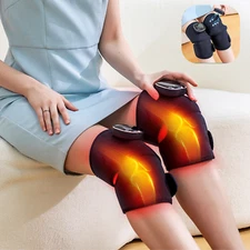 Electric Knee Massager Heated Vibration Joint Brace Therapy Shoulder Pain Relief