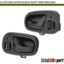 2Pcs Black Interior Door Handle for Suzuki Swift Geo Metro 1992 1993 1994 Front