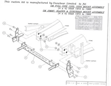 SNOWBEAR Snow Plow Mount Kit Chevy pickup 1500 2500 Jimmy Blazer Suburban 63001