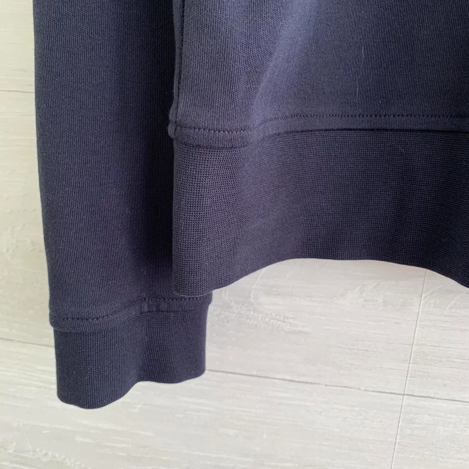 Burberry Brit - Navy blue Pima Cotton 1/2 zip pullover sweater, L - Image 4 of 4