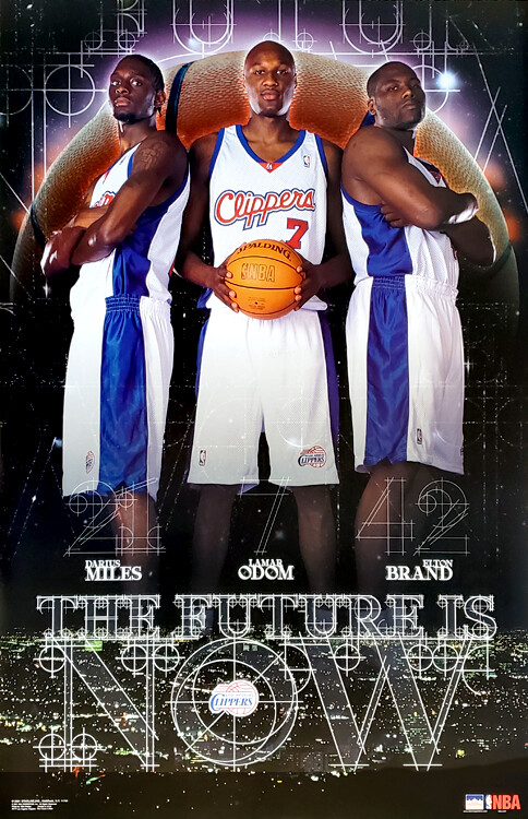 Los Angeles CLIPPERS 2001 22x34 POSTER - Lamar Odom, Elton Brand