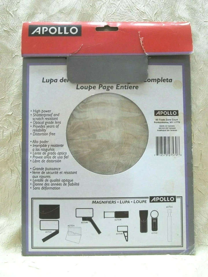 Lupa Apollo Full Page 2X Lente Irrompible y Resistente a los Arañazos Alta Potencia Foto 3 de 4