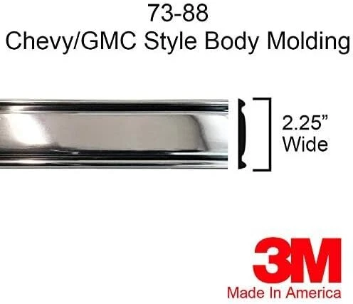 1973-1987 Chevy GMC Chrome Side Body Trim Molding C10, C20, C30, K10, K20, K30 — 第 4/4 张图片