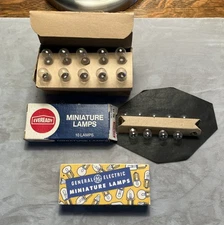 Lot Of Minature Light Bulb Lamps Toy & Train Repair  1950’s Switchboard Bulbs