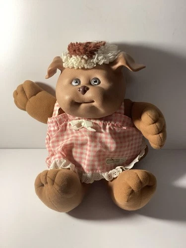 1983 Vintage Cabbage Patch Kids Koosas Dog Auburn & White Hair