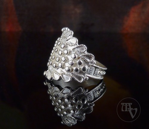 Italienischer Silberring Fede Sarda 835 Silber Gr 51 Vintage Second Hand Schmuck - Picture 2 of 5