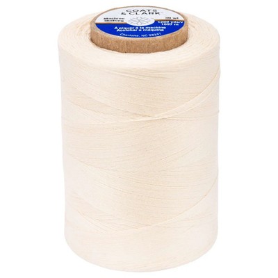 Coats & Clark Cotton Machine Quilting Thread 1200 yards ''Eggshell Cream''. #599