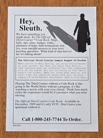 The Third Courier Accolade Commodore Amiga Big Box Game Complete Decoder CIB