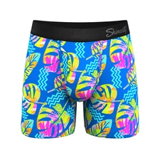 The Oahu Rendezvous Tropical Leaves Ball Hammock® Pouch Underwear with Fly