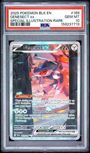 2025 POKEMON BLK EN-BLACK BOLT SPECIAL ILLUSTRATION RARE #169 GENESECT EX PSA 10