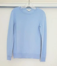 NWOT Classics by Worth 100% Italian Cashmere Blue Pulover Sweater Size SM