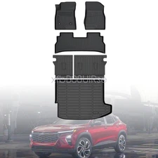 TPE Floor Mats & Trunk Cargo Liner & Backrest Mats Fits 2024 2025 Chevrolet Trax
