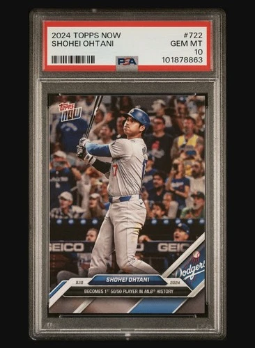 2024 TOPPS NOW #722 SHOHEI OHTANI 50/50 HISTORY PSA 10