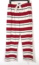Lazy One Striped Unisex Pajama Pants Cotton Comfort Christmas Red Green sz M