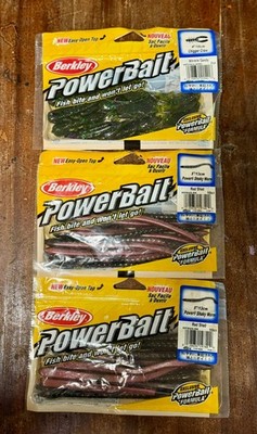 Berkley Powerbait 3 Pack Lot Power 5'' Shakey Worm & 4'' Chigger Craw