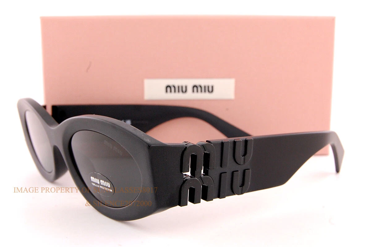 Brand New Miu Miu Sunglasses MU 11WS 1BO 5S0 Matte Black/Dark Grey Women | eBay