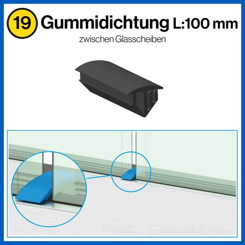 Bodenprofil Eco Ganzglasgeländer Glasgeländer Geländer Glas Alu 1,0kN Aufgesetzt - Bild 41 von 54
