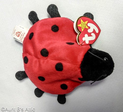 "Ty Beanie Babies Raro De colección 1995 Retirado "Lucky" Ladybug Juguete de Peluche #404040 - Imagen 3 de 7