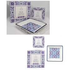 Chloe Emerald Emery Soap Dish Set, Fresh Linen Scent, New In Box!