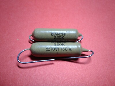 Condensatore Vintage Mullard .22 UF 160V "senape" NOS - Quantità Disponibile