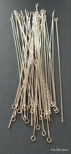 2" and 3" ~ 24g Wire Wrapper Sterling Silver Eyepin. Made in USA.
