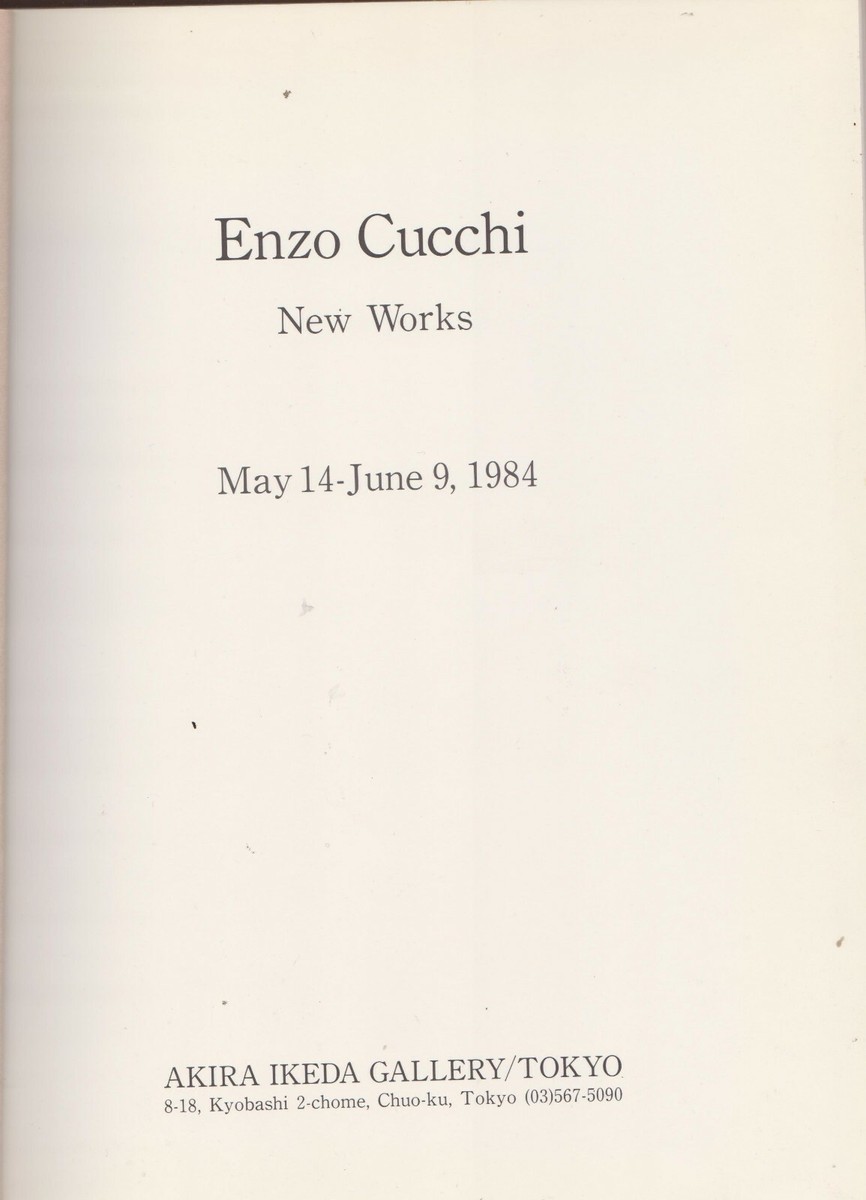 【中古】ENZO CUCCHI 画集 Enzo Cucchi Art Random Series English N Japanese Edition | eBay