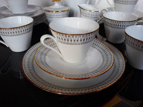 50er Winterling Goldrand Kaffee Geschirr Set Porzellan 20 teilig 60er - Bild 7 von 14