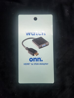 onn. Male HDMI to Female VGA Adapter ***NEW*** in package