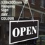 OPEN AND CLOSED DOUBLE SIDED 3MM RIGID HANGING SIGN, 21 COLOURS | eBay