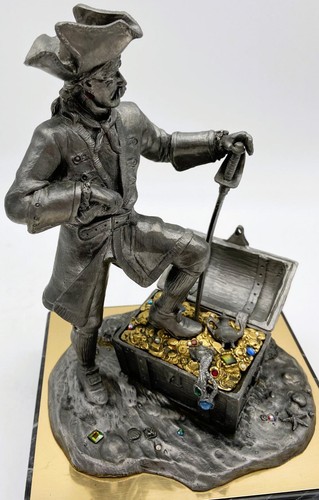Michael Ricker Zinn Captain Kidd Piratenserie Statue #114 von 500, kostenloser Versand - Bild 15 von 16