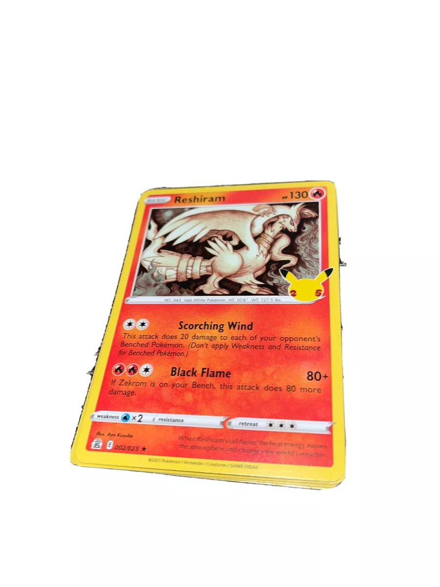 Reshiram - 002/025 - Holo Rare - Pokemon Singles » Celebrations (25th  Anniversary Set) - Collector's Cache